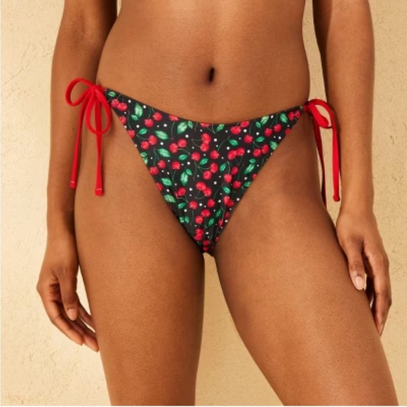 Wild Fable Cherry Print Bikini Bottoms - Picture 1 of 3